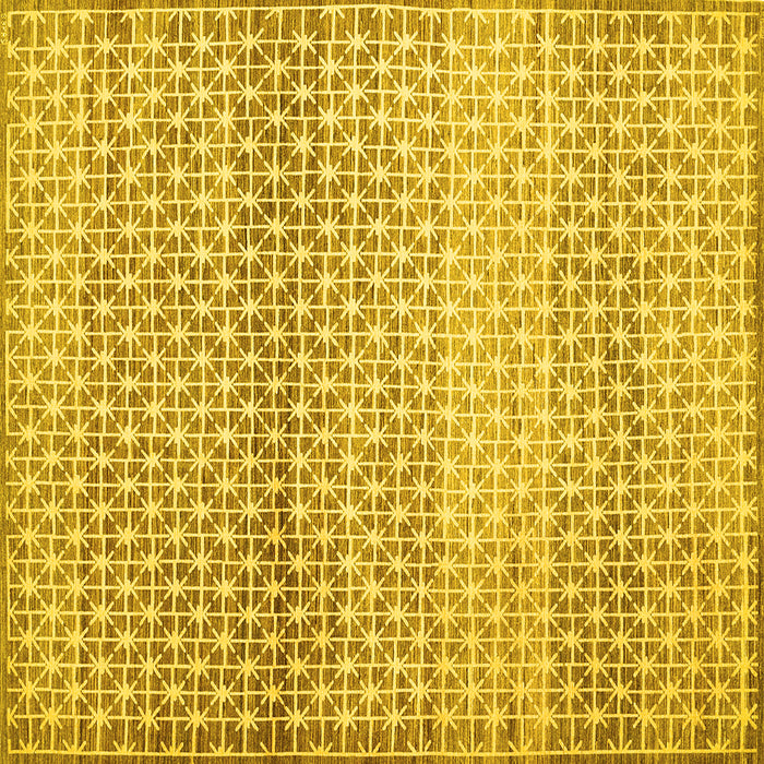 Square Abstract Yellow Contemporary Rug, con525yw