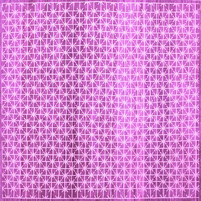 Square Machine Washable Abstract Purple Contemporary Area Rugs, wshcon525pur