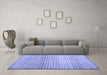 Machine Washable Abstract Blue Contemporary Rug in a Living Room, wshcon525blu