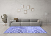 Machine Washable Abstract Blue Contemporary Rug, wshcon525blu