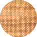 Square Abstract Orange Contemporary Rug, con525org