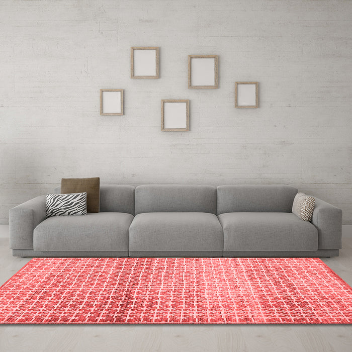 Contemporary Red Washable Rugs