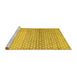 Sideview of Machine Washable Abstract Yellow Contemporary Rug, wshcon525yw