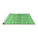 Sideview of Machine Washable Abstract Emerald Green Contemporary Area Rugs, wshcon525emgrn