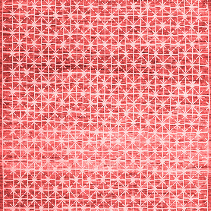 Machine Washable Abstract Red Contemporary Rug, wshcon525red