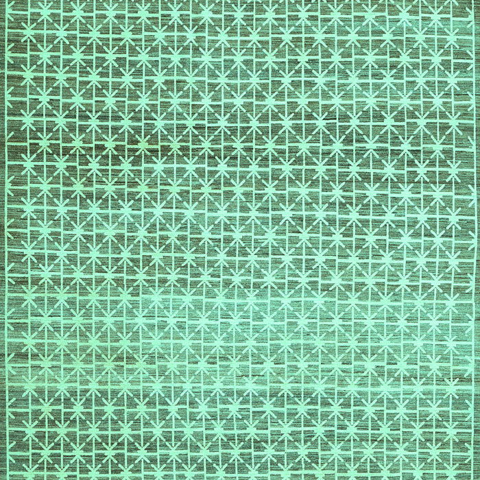 Machine Washable Abstract Turquoise Contemporary Area Rugs, wshcon525turq