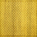 Square Machine Washable Abstract Yellow Contemporary Rug, wshcon525yw