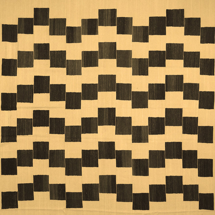 Square Abstract Brown Contemporary Rug, con526brn