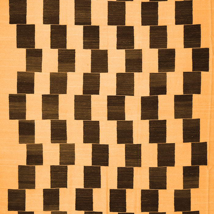 Abstract Orange Contemporary Rug, con526org