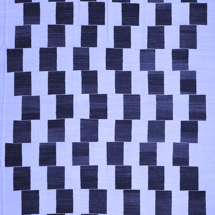 Abstract Blue Contemporary Rug, con526blu