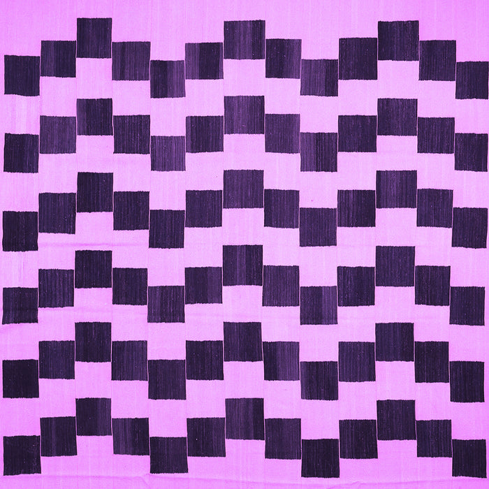 Square Abstract Purple Contemporary Rug, con526pur