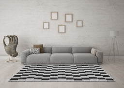 Machine Washable Abstract Gray Contemporary Rug in a Living Room,, wshcon526gry