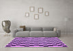 Machine Washable Abstract Purple Contemporary Area Rugs in a Living Room, wshcon526pur