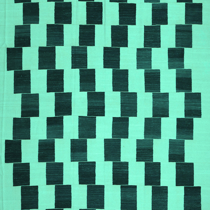 Machine Washable Abstract Turquoise Contemporary Area Rugs, wshcon526turq