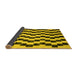 Sideview of Abstract Yellow Contemporary Rug, con526yw