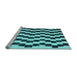 Sideview of Machine Washable Abstract Light Blue Contemporary Rug, wshcon526lblu