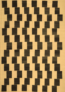 Abstract Brown Contemporary Rug, con526brn