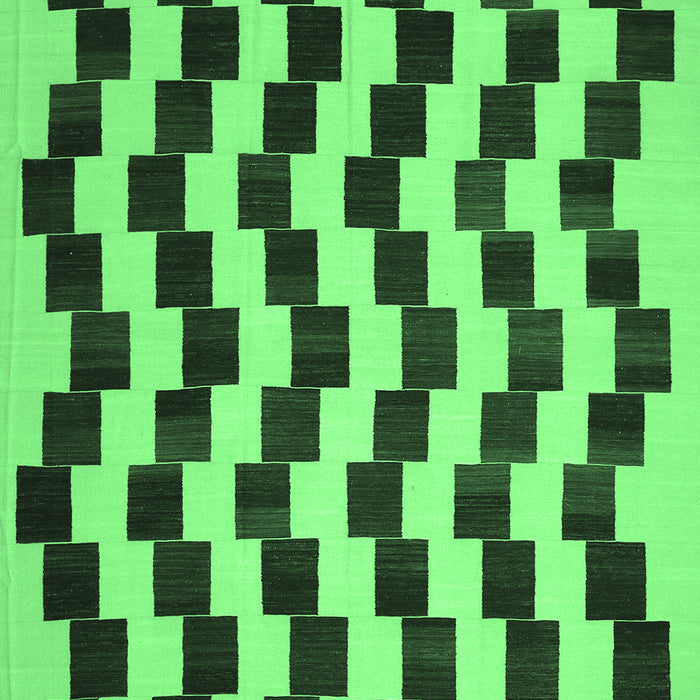 Machine Washable Abstract Emerald Green Contemporary Area Rugs, wshcon526emgrn