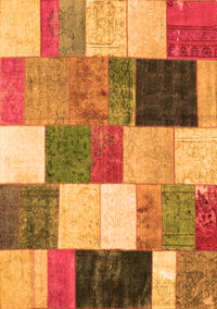 Patchwork Orange Transitional Rug, con527org