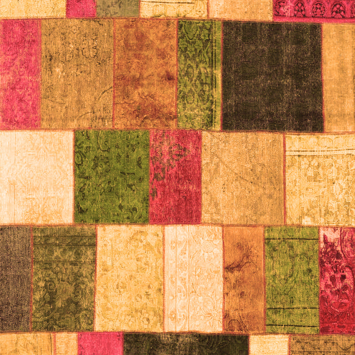 Patchwork Orange Transitional Rug, con527org