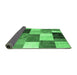 Sideview of Patchwork Emerald Green Transitional Rug, con527emgrn