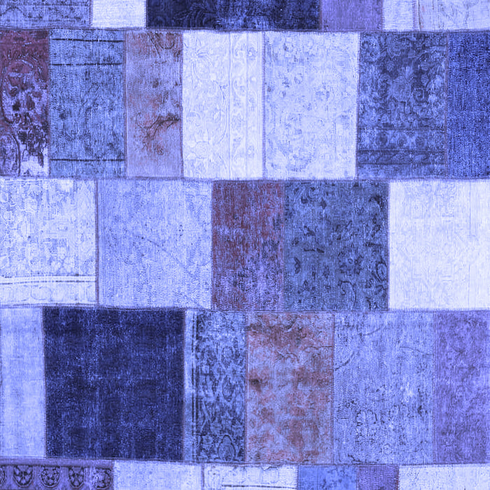 Patchwork Blue Transitional Rug, con527blu