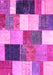 Patchwork Pink Transitional Rug, con527pnk