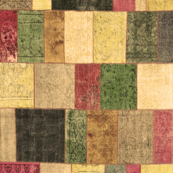 Patchwork Brown Transitional Rug, con527brn