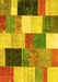 Patchwork Yellow Transitional Rug, con527yw