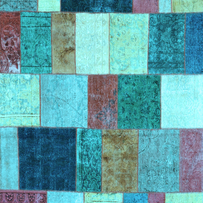 Patchwork Light Blue Transitional Rug, con527lblu