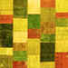 Square Patchwork Yellow Transitional Rug, con527yw