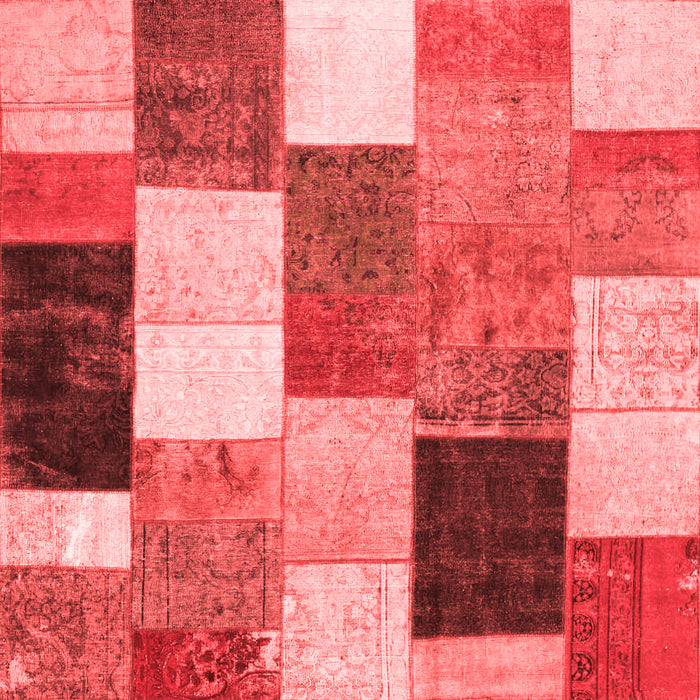 Patchwork Red Transitional Rug, con527red