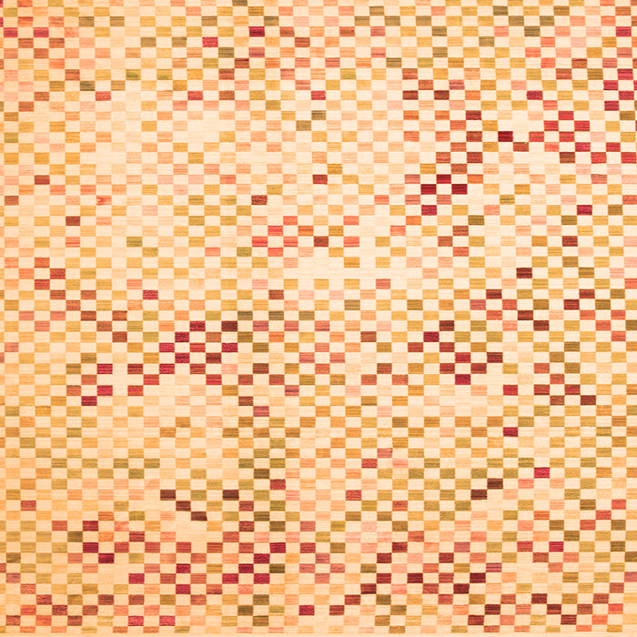 Round Machine Washable Abstract Orange Contemporary Area Rugs, wshcon528org