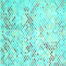 Square Machine Washable Abstract Turquoise Contemporary Area Rugs, wshcon528turq