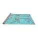 Sideview of Machine Washable Abstract Light Blue Contemporary Rug, wshcon528lblu