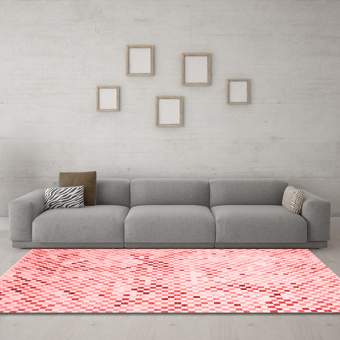 Contemporary Red Washable Rugs