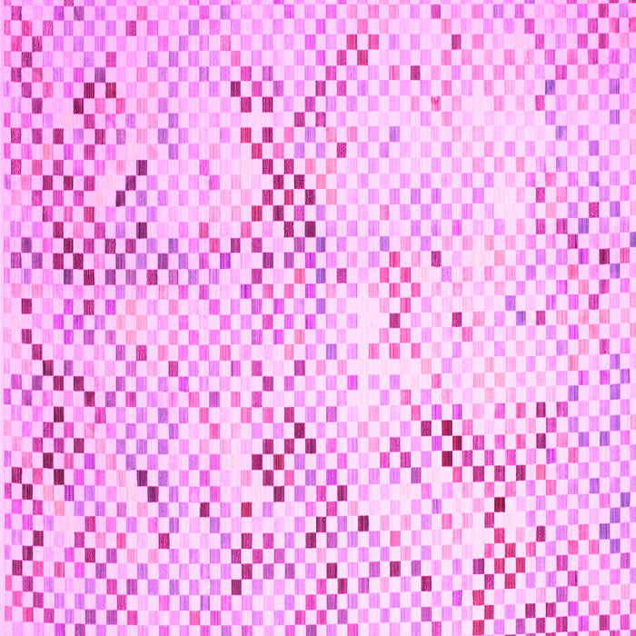 Square Machine Washable Abstract Pink Contemporary Rug, wshcon528pnk