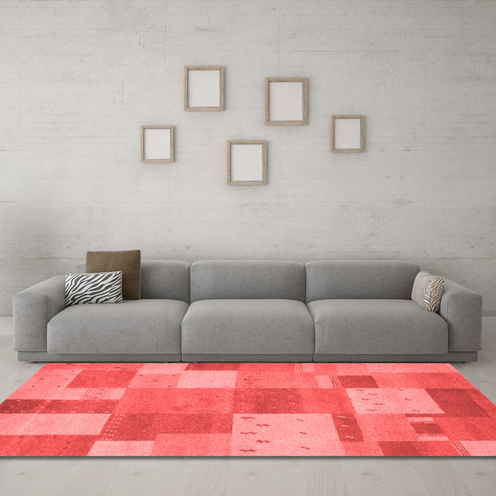 Transitional Red Washable Rugs