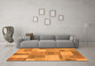 Machine Washable Patchwork Orange Transitional Area Rugs in a Living Room, wshcon529org