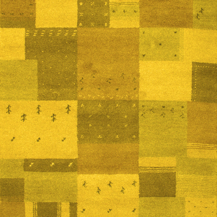 Patchwork Yellow Transitional Rug, con529yw