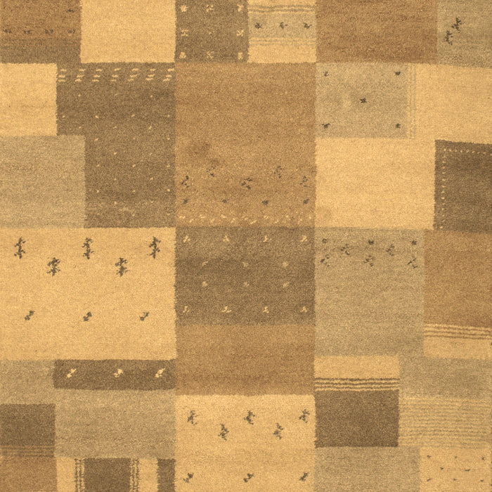 Patchwork Brown Transitional Rug, con529brn