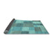 Sideview of Patchwork Light Blue Transitional Rug, con529lblu