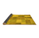 Sideview of Patchwork Yellow Transitional Rug, con529yw