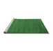 Sideview of Machine Washable Abstract Emerald Green Contemporary Area Rugs, wshcon52emgrn