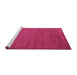 Sideview of Machine Washable Abstract Purple Contemporary Area Rugs, wshcon52pur