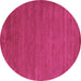 Round Abstract Purple Contemporary Rug, con52pur