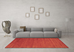 Machine Washable Abstract Brown Contemporary Rug in a Living Room,, wshcon52brn