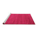 Sideview of Machine Washable Abstract Pink Contemporary Rug, wshcon52pnk