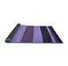 Sideview of Abstract Blue Contemporary Rug, con530blu