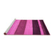 Sideview of Machine Washable Abstract Purple Contemporary Area Rugs, wshcon530pur